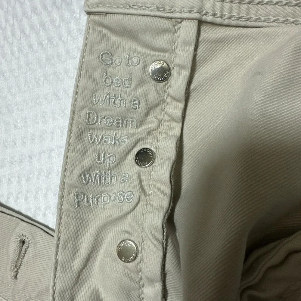 Luxury Jacob Cohen Beige Chino Pants Rare Retro Size 32